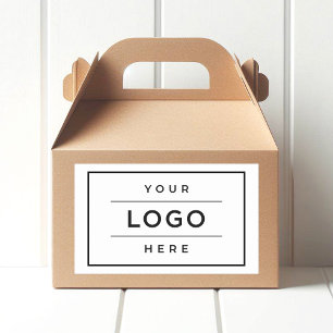 Custom Logo Branded Business Promo Rectangular Sticker