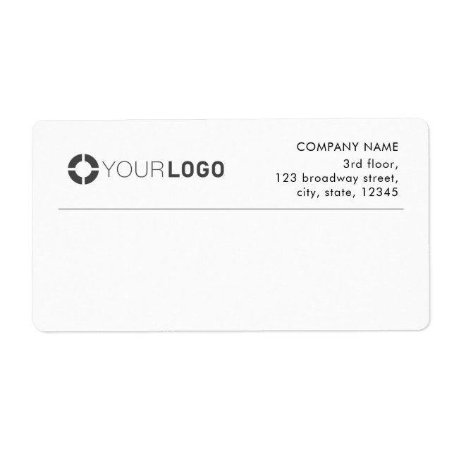 Custom Logo branded business shipping Label (Front)