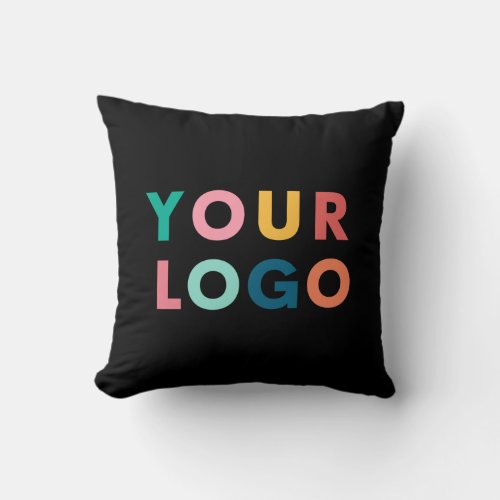 Custom Logo Branded Business Throw Pillow 