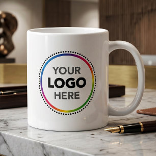 Custom Logo Branded Coffee Mug Business Merch