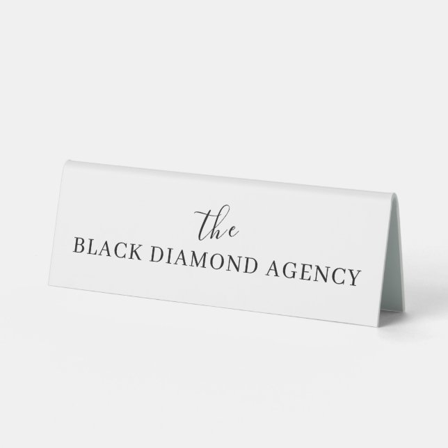 Custom Logo | Branded Company Name Display Table Tent (Front)