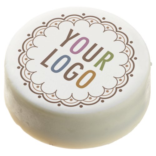 Custom Logo Branded Individually Wrapped White Chocolate Dipped Oreo