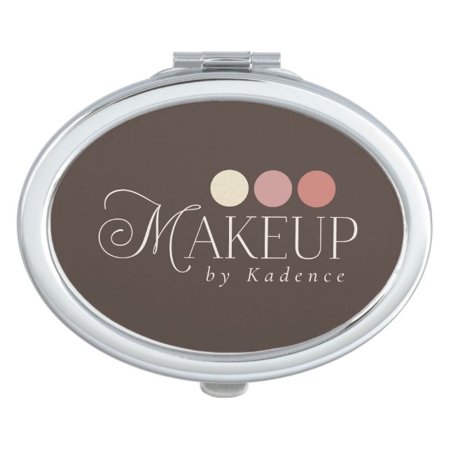 Custom Logo Branded Makeup Artist Compact Mirror (Front)
