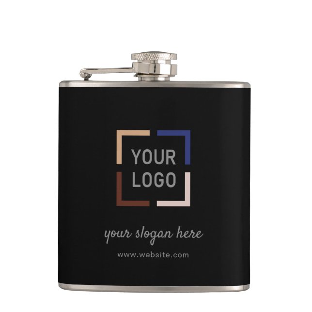 Custom Logo branded promotional Flask (Front)