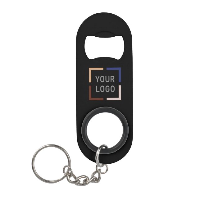 Custom Logo branded promotional Keychain Bottle Opener (Front)