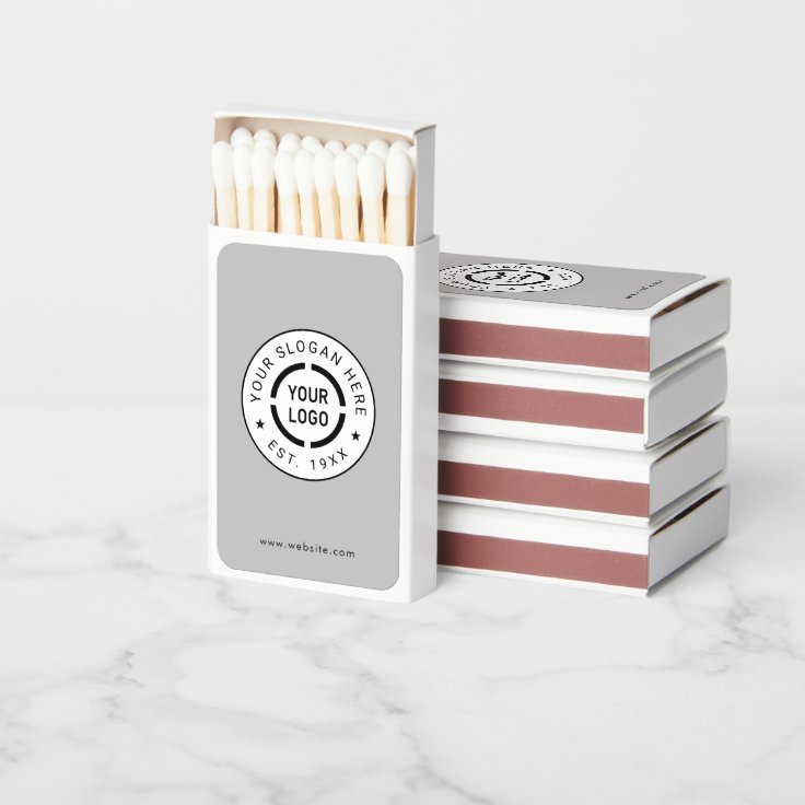 Custom Logo branded promotional Matchboxes | Zazzle