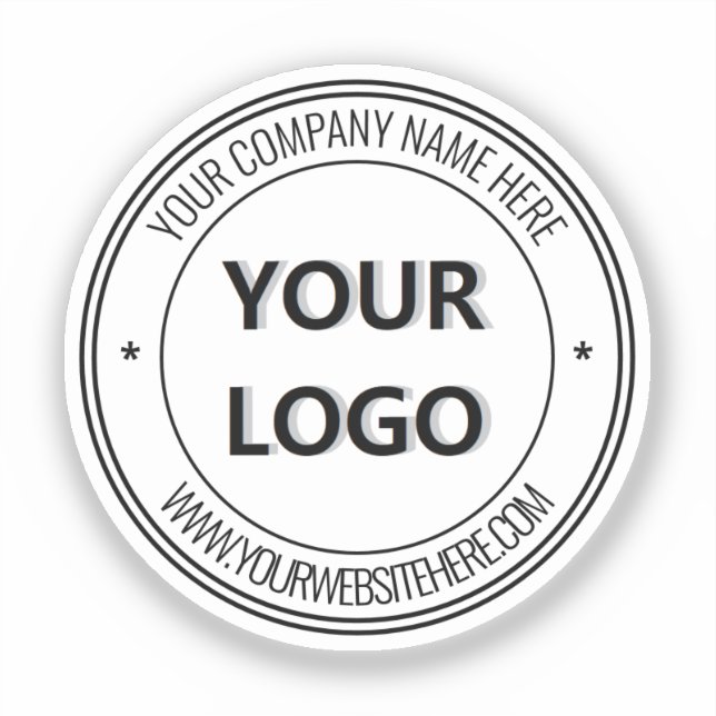 Custom Logo Branded Promotional Sticker Template (Front)