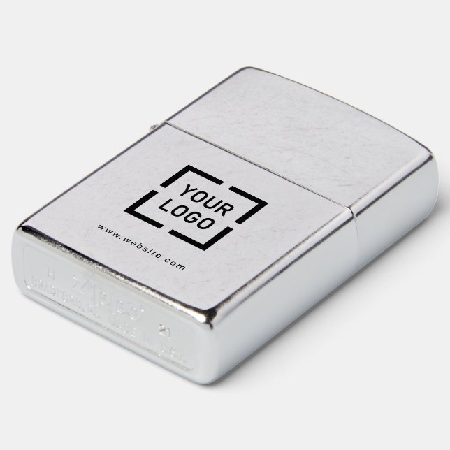 Custom Logo branded promotional Zippo Lighter (Angled)