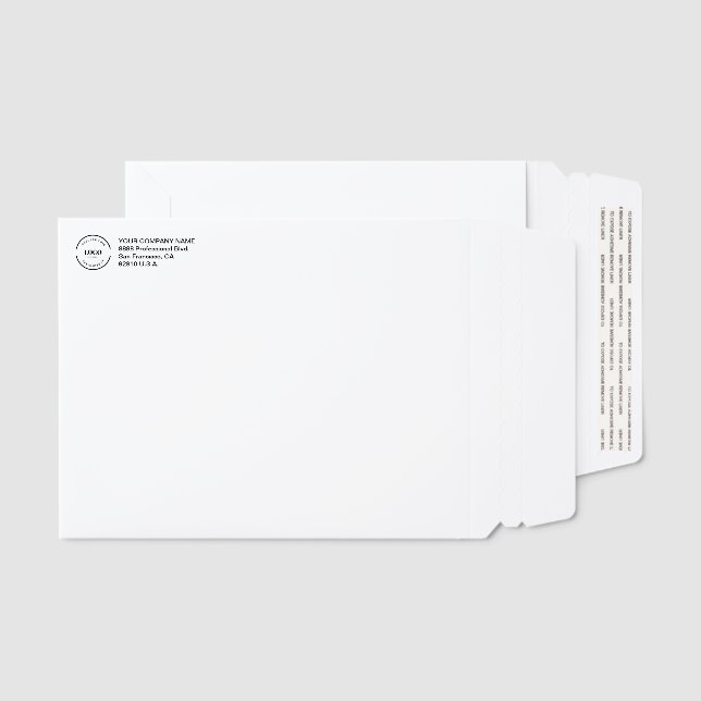 Custom Logo Branded Small Business Packaging Envelope Mailers (Front & Back)