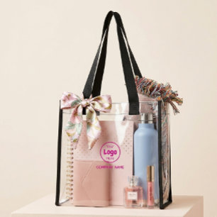 Custom Logo Branding Business Promotional  Clear Tote Bag
