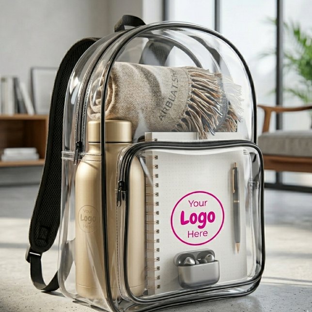 Custom Logo Branding  Clear Backpack (Creator Uploaded)