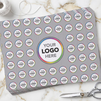 Custom Logo Branding - Packaging Supplies - Gray Tissue Paper