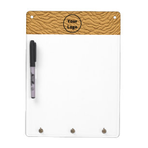 Custom logo brown abstract carpet print dry erase board