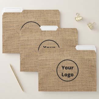 Custom logo brown burlap