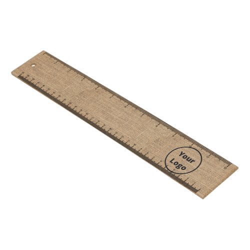 Custom logo brown burlap ruler