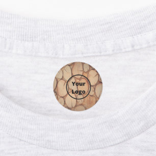 Custom logo brown tree logs employee labels