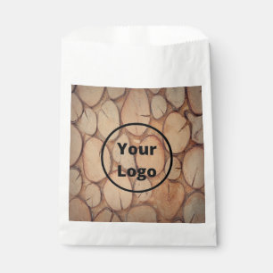 Custom logo brown tree logs favor bag