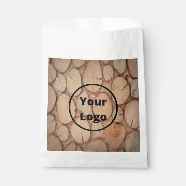 Custom logo brown tree logs favor bag (Front)