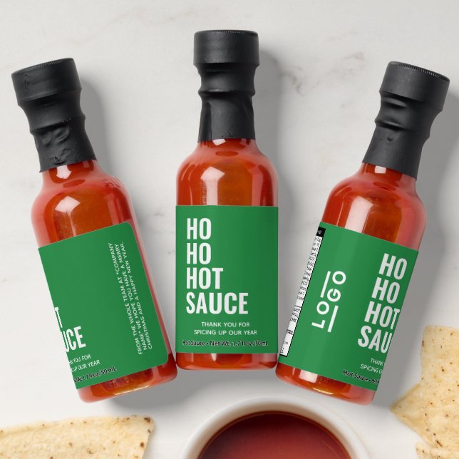 Custom Logo Bulk Christmas Gifts for Employees Hot Sauces (Laydown)