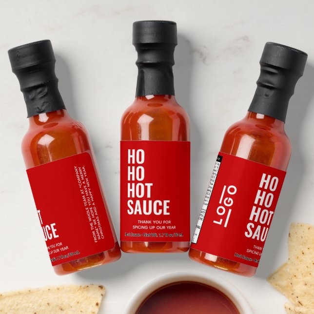 Custom Logo Bulk Christmas Gifts for Employees Hot Sauces (Laydown)