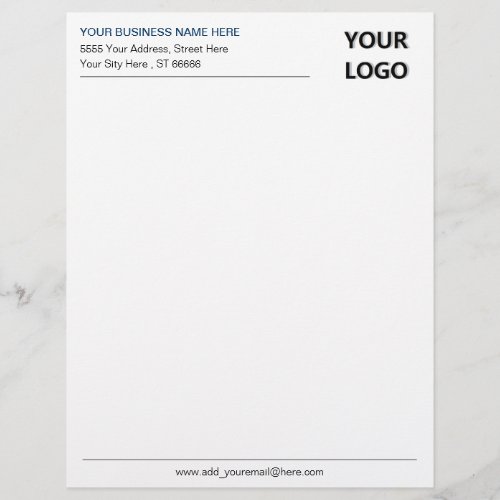 Custom Logo Business Address Office Letterhead