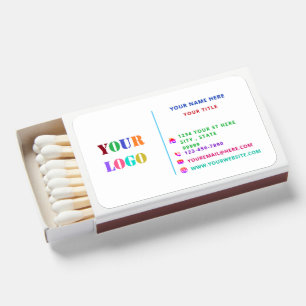 Custom Logo Business Address Promotional Matchboxes