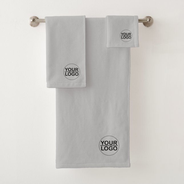 Custom logo business bath towel set (Insitu)