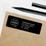Custom Logo | Business Black Return Address Label