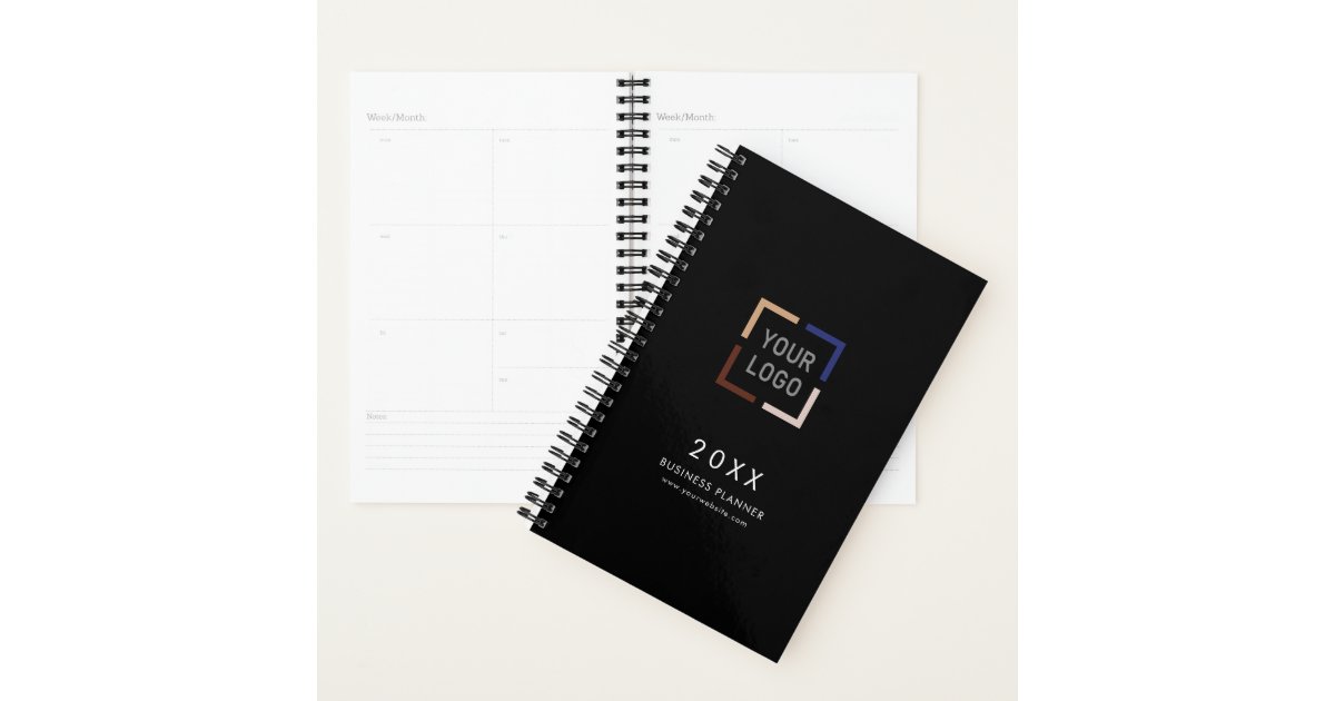 Custom Logo business branded Planner Zazzle