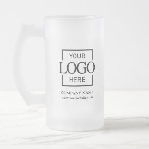 Custom Logo Business Branding Corporate Gift Frosted Glass Beer Mug