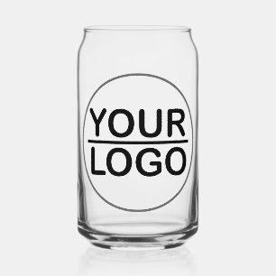 Custom logo business can glass