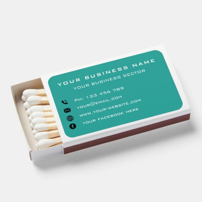 Custom Logo Business Card Promotional Personalized Matchboxes (Front Open)