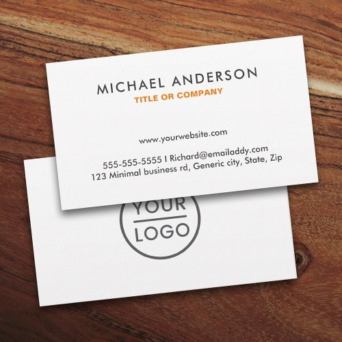 Custom logo business cards _ any color background