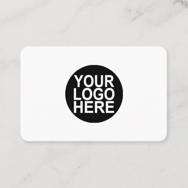 Custom logo business cards - any color background (Front)