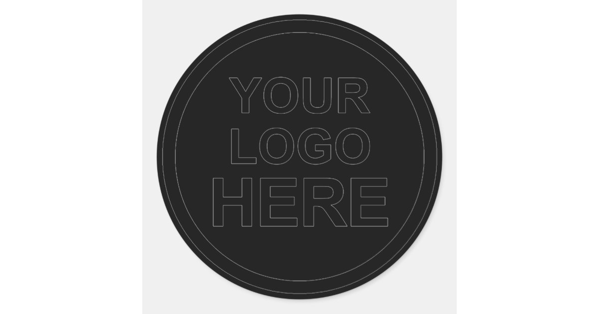 Round Color Sticker Logo Custom logo business classic round sticker | Zazzle