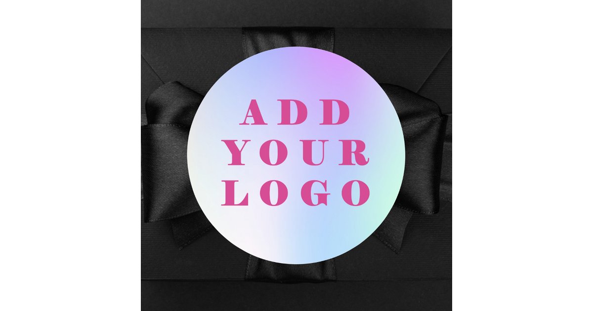 Round Color Sticker Logo Custom logo business classic round sticker | Zazzle