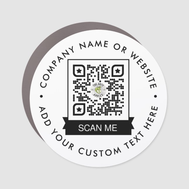 custom logo business company add QR code vehicle  Car Magnet (Front)