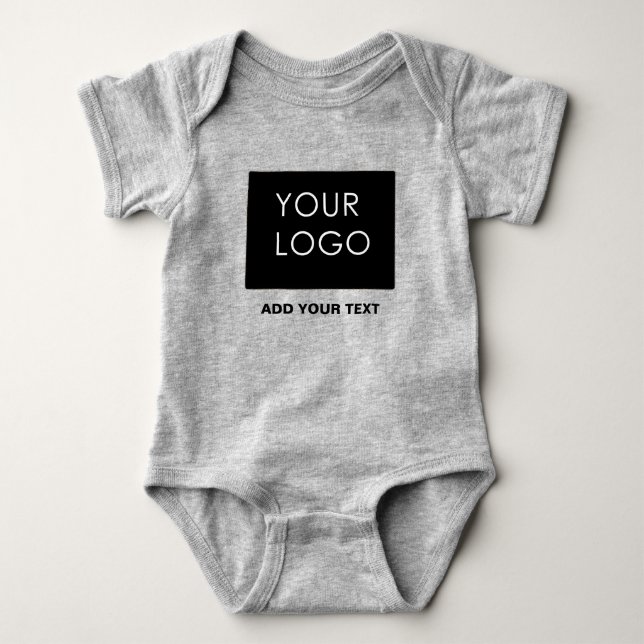 Custom Logo Business Company  Baby Bodysuit (Front)