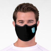 Custom Logo, Business Company Black Premium Face Mask