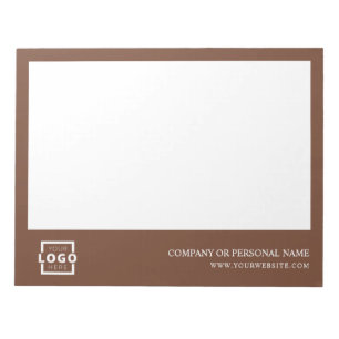 Custom Logo Business Company Branded Gift Brown Notepad