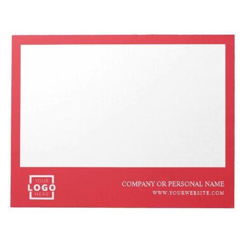 Custom Logo Business Company Branded Gift Red Notepad