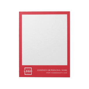 Custom Logo Business Company Branded Gift Red Notepad