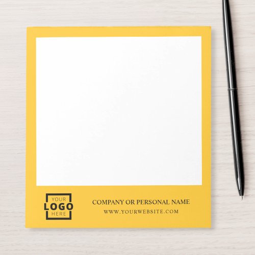 Custom Logo Business Company Branded Gift Yellow Notepad