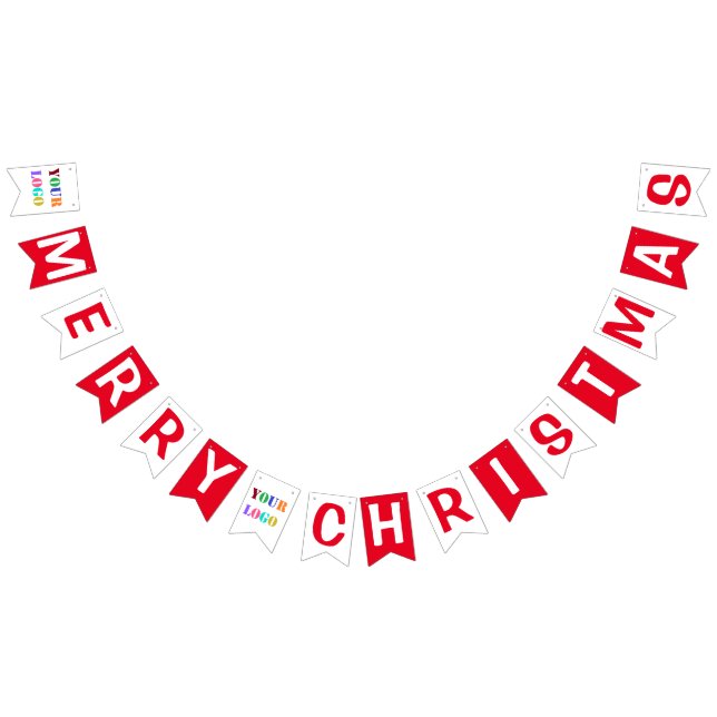 Custom Logo Business Company Christmas Party Bunting Flags (All)