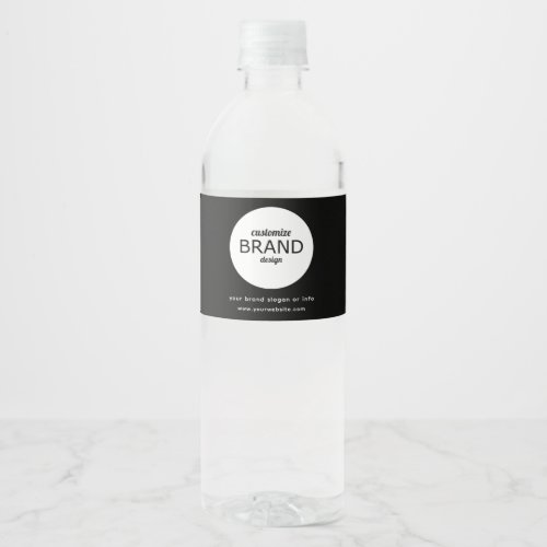 Custom Logo Business Company Corporate Minimalist Water Bottle Label