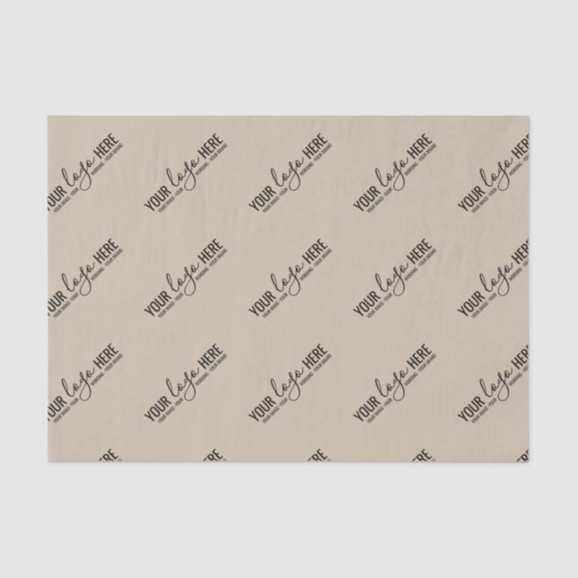 Custom Logo Business Company Packaging Light Beige Tissue Paper (Front)