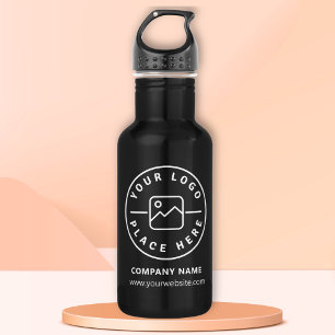 Custom Logo Business Company Promotional Black Stainless Steel Water Bottle