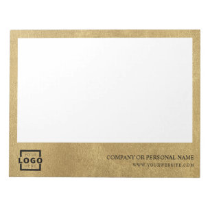 Custom Logo Business Company Promotional Gift Gold Notepad