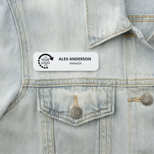 Custom Logo Business Company Staff Name Tag (In Situ)