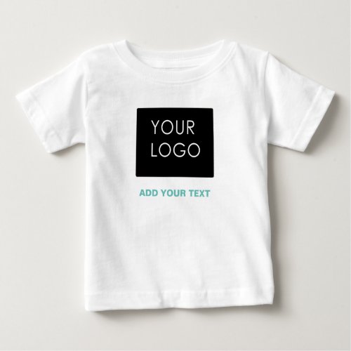Custom Logo Business Company White Baby T_Shirt